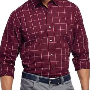 Apt 9 Dress Shirt Premier Stretch Size XL Burgundy